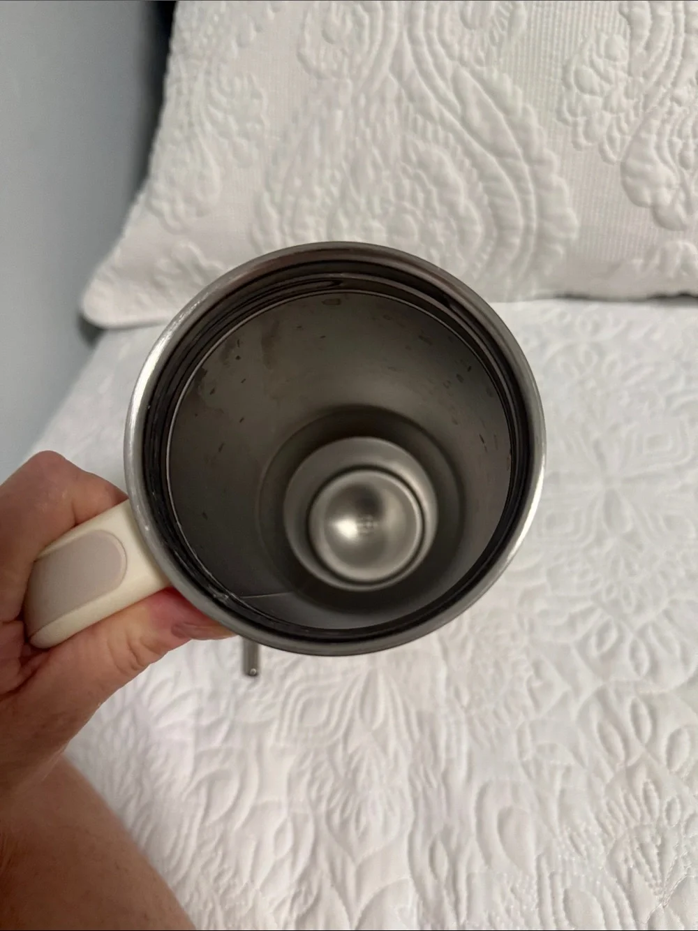 Stanley Cream Travel Mug with Handle